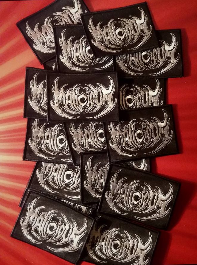 MALICIOUS logo patch — Me Saco Un Ojo Records