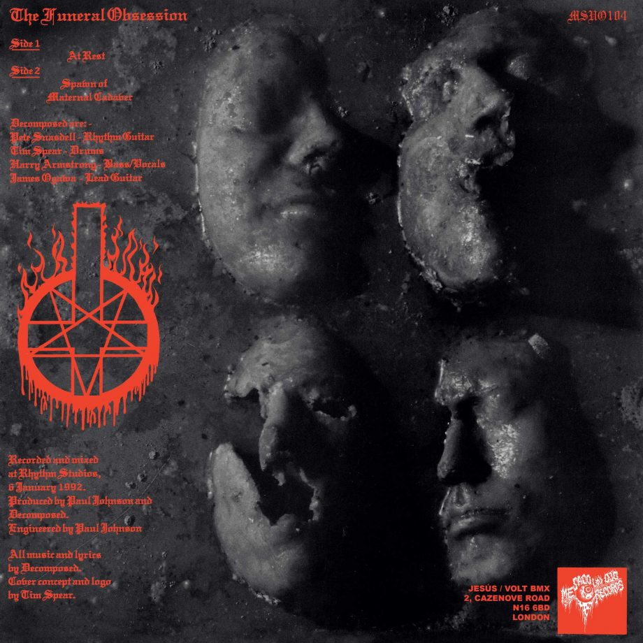 Decomposed Funeral Obsession on Me Saco Un Ojo Records reverse record sleeve artwork