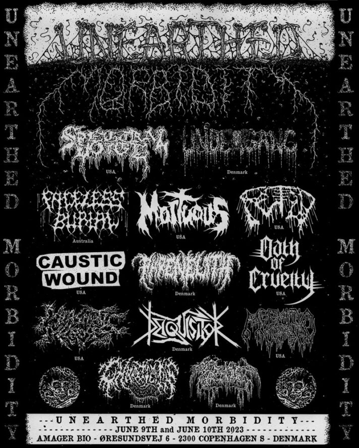 Unearthed Morbidity 2023 flyer