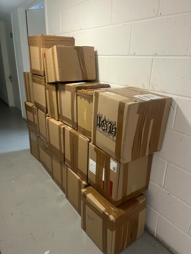 Boxes of vinyl