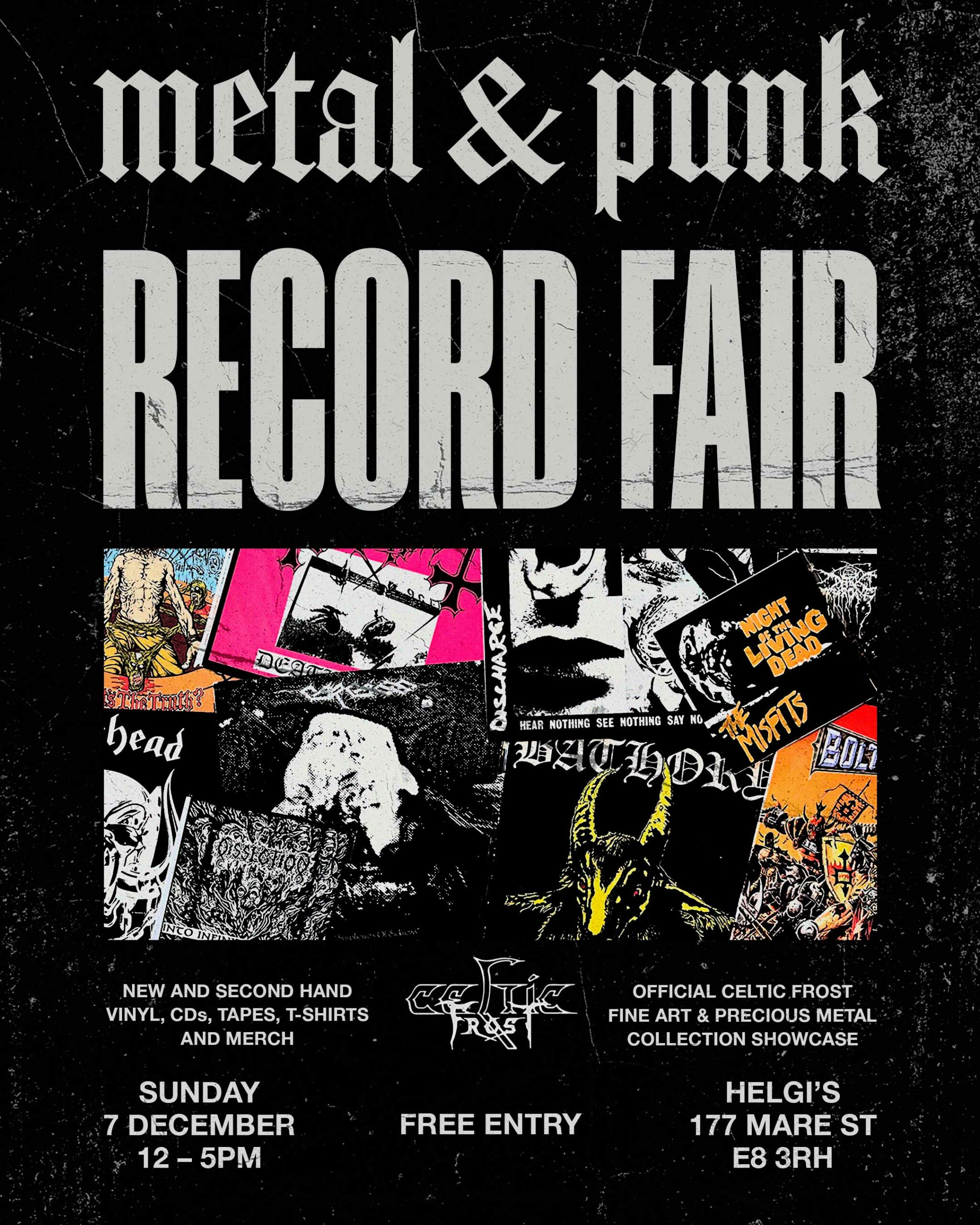 Metal and punk record fair flyer