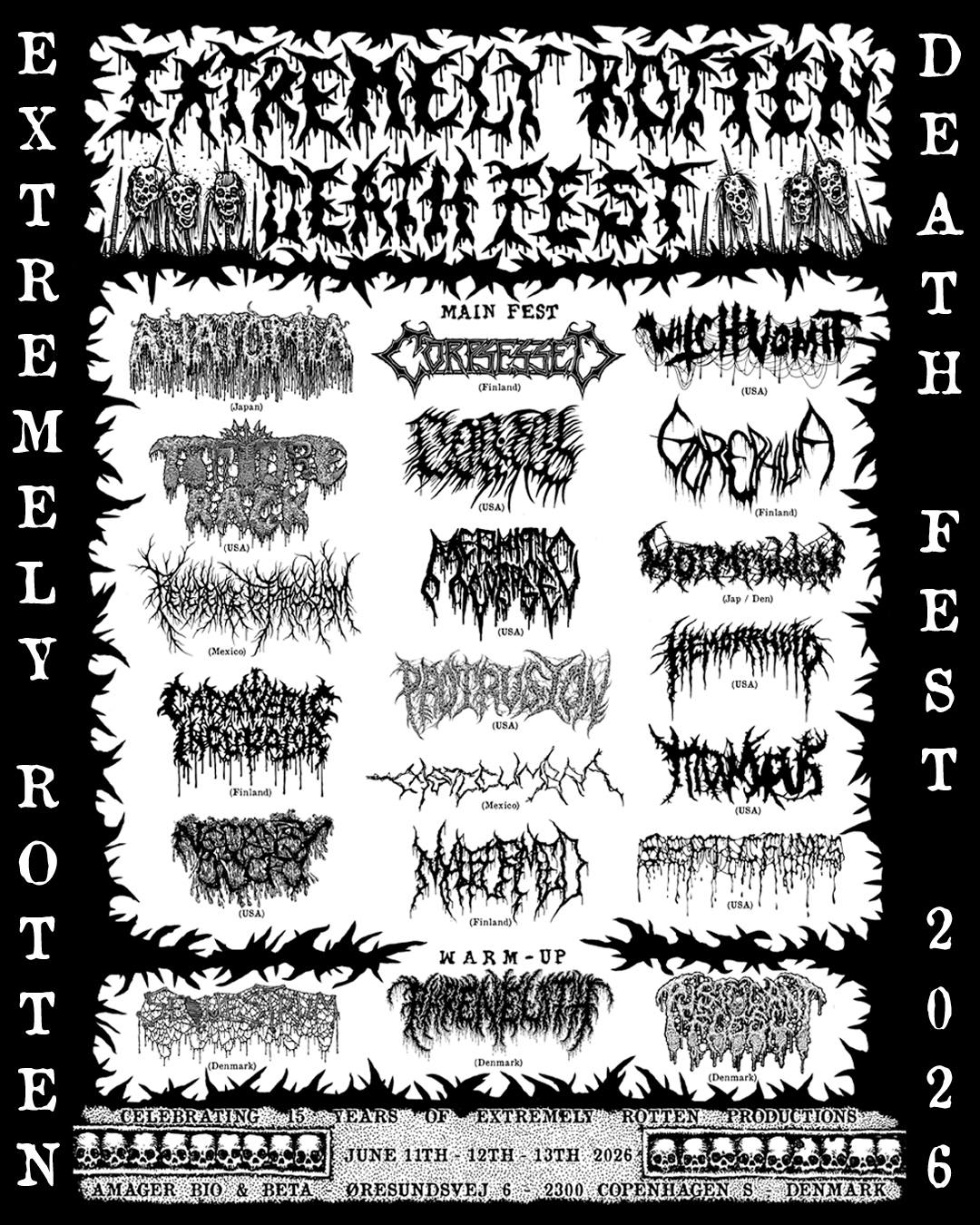 Extremely Rotten Death Fest 2026 lineup